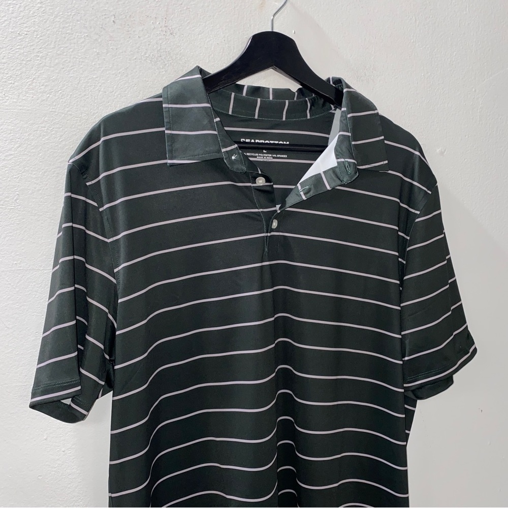 Bear Bottom Striped Lightweight Performance Polo Size Large - Picture 2 of 7